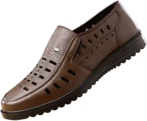 Men's Loafers Slip-On Shoes with Non-Slip Sole Mens Commuter Slip-Resistant Lightweight Breathable Easy to Walk Comfortable & Light-Weight