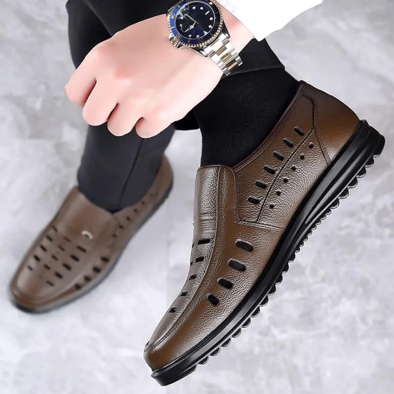 Men's Loafers Slip-On Shoes with Non-Slip Sole Mens Commuter Slip-Resistant Lightweight Breathable Easy to Walk Comfortable & Light-Weight