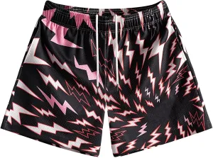 Mens Mesh Workout Shorts with Paisley Graphic Print Lightweight Athletic Running Shorts Quick-Dry for Basketball
