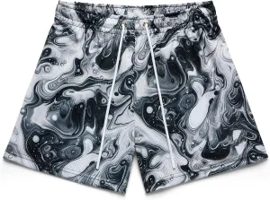 Mens Mesh Workout Shorts with Paisley Graphic Print Lightweight Athletic Running Shorts Quick-Dry for Basketball