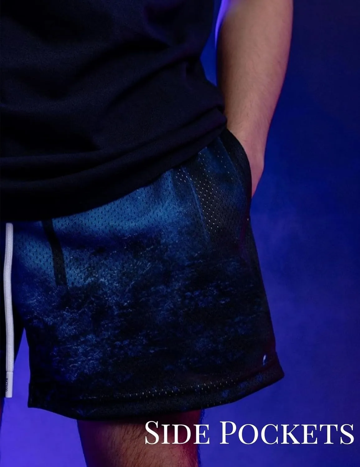 Mens Mesh Workout Shorts with Paisley Graphic Print Lightweight Athletic Running Shorts Quick-Dry for Basketball