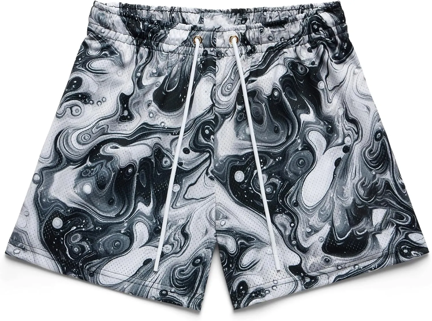 Mens Mesh Workout Shorts with Paisley Graphic Print Lightweight Athletic Running Shorts Quick-Dry for Basketball