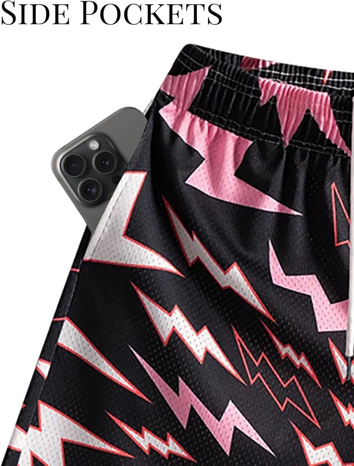 Mens Mesh Workout Shorts with Paisley Graphic Print Lightweight Athletic Running Shorts Quick-Dry for Basketball