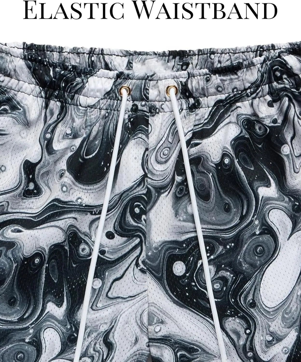 Mens Mesh Workout Shorts with Paisley Graphic Print Lightweight Athletic Running Shorts Quick-Dry for Basketball
