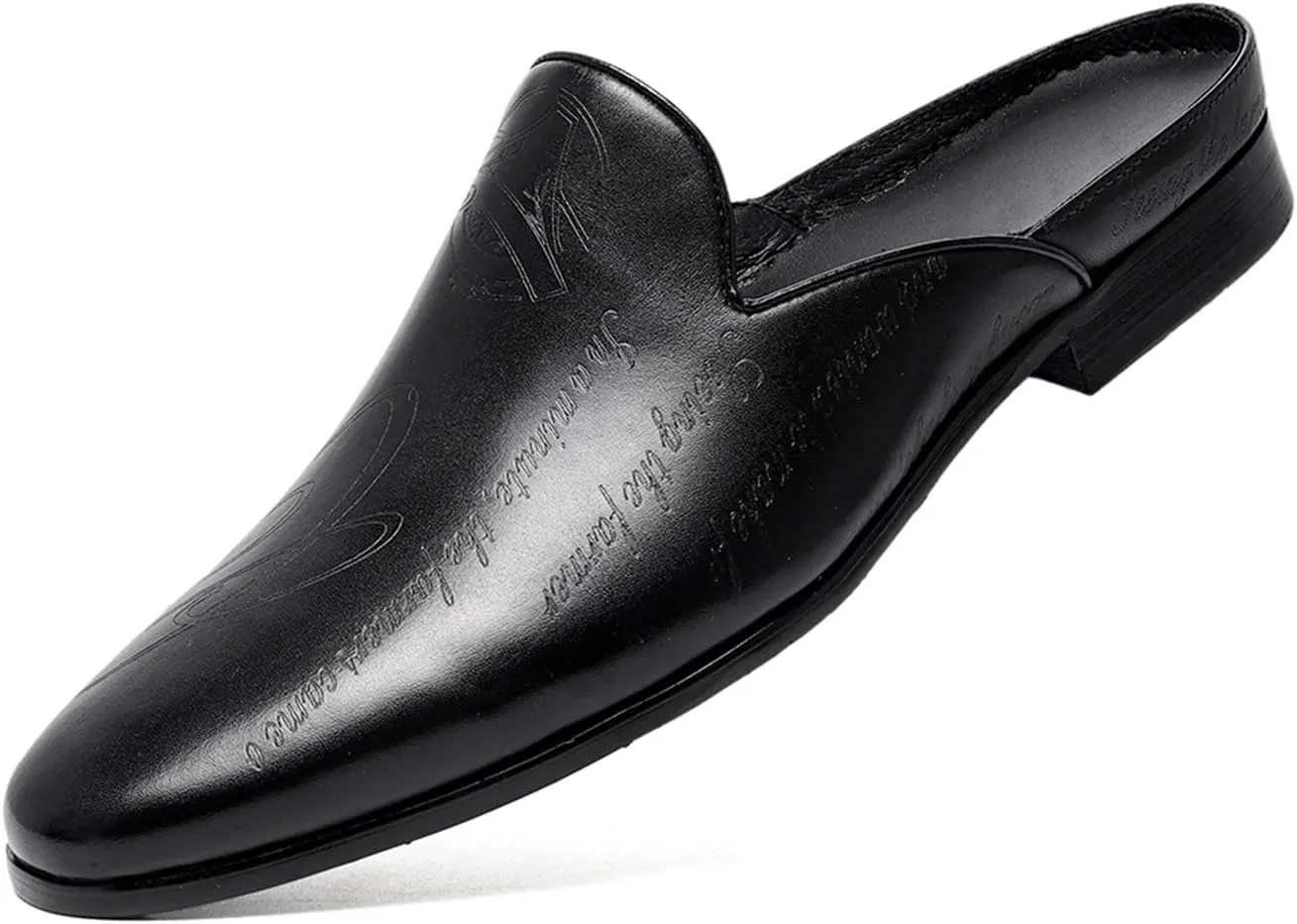 Mens Mules Dress Casaul Mens Tuexdo Business Slip-On Loafers Fashion Casual Slippers Wedding Prom Half Loafers Summer Shoes Open Sandals for Men