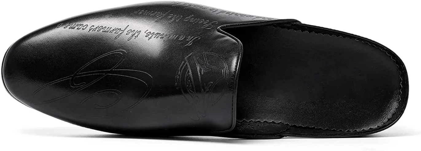 Mens Mules Dress Casaul Mens Tuexdo Business Slip-On Loafers Fashion Casual Slippers Wedding Prom Half Loafers Summer Shoes Open Sandals for Men