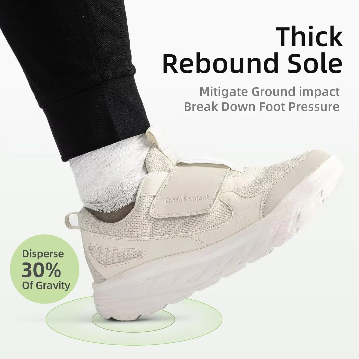Men's Orthopedic Diabetic Wide Walking Shoes: Comfortable Plantar Fasciitis Shoes with Arch Support, Casual Adjustable Hammer Toes Swollen Slip On Loafers for Heel and Foot Pain Relief