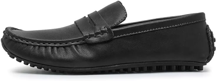 Men's Shoes Mens Loafers Round Toe Vegan Leather Penny Driving Loafers Flat Heel Slip Resistant Lightweight Wedding Party Slip-on
