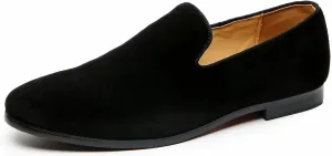 Mens Shoes Suede Slip-on Penny Loafers Casual Smoking Slippers Driving Dress Shoes Black Brown Ivory Khaki