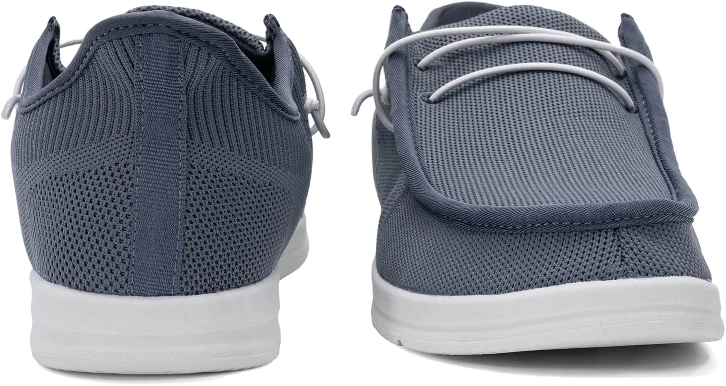 Men's Slip On Casual Shoes Arch Support Waking Loafers Non Slip Fashion Canvas Driving Boat Shoes Size 8-13