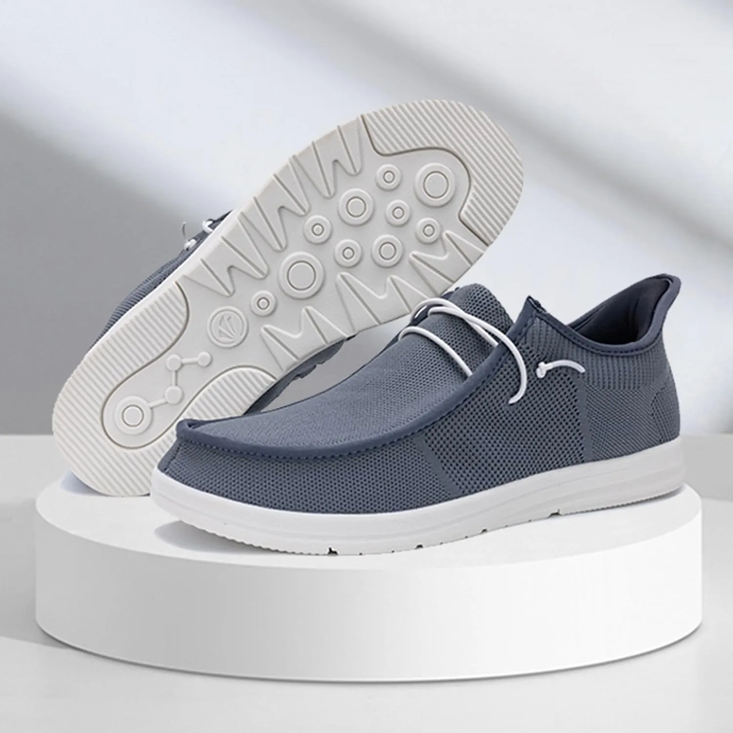 Men's Slip On Casual Shoes Arch Support Waking Loafers Non Slip Fashion Canvas Driving Boat Shoes Size 8-13