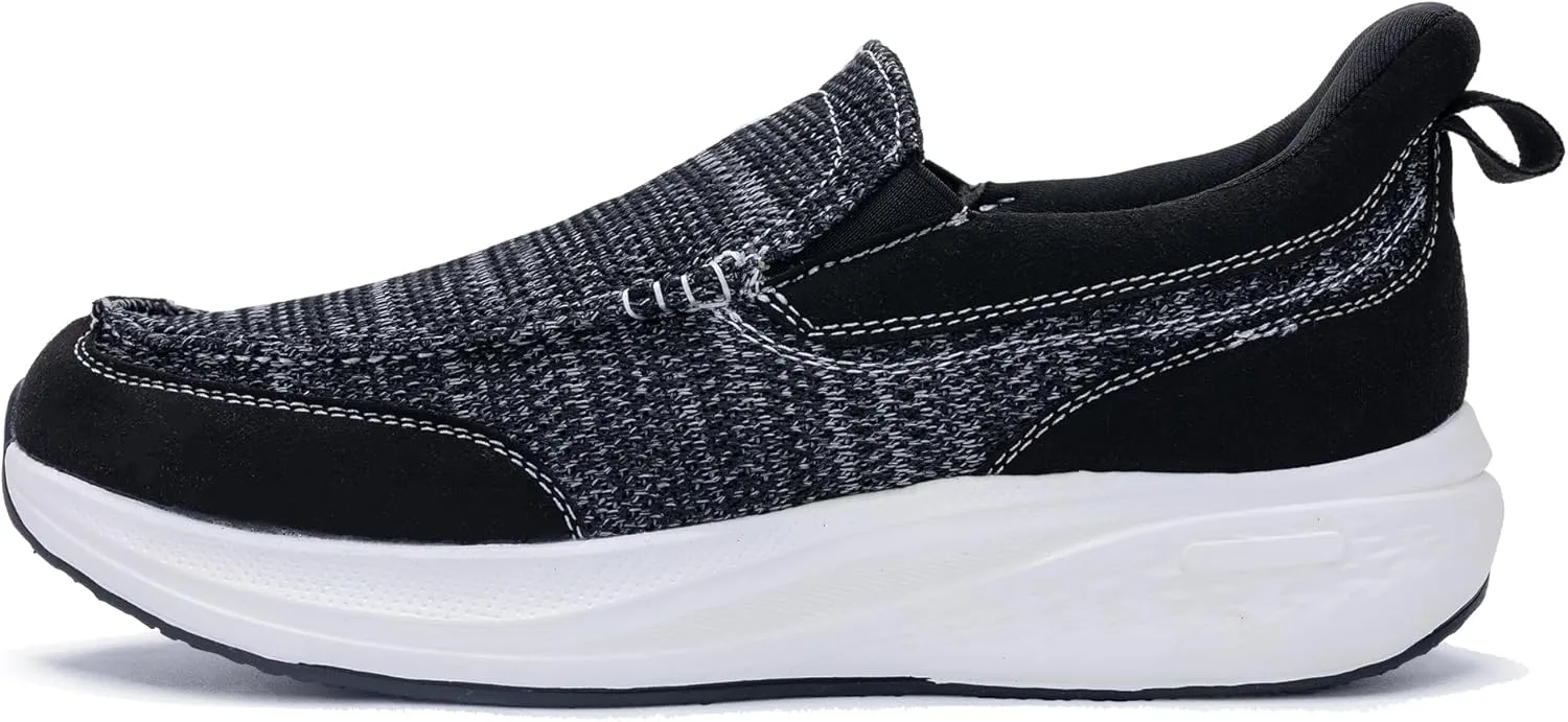 Men's Slip On Loafers | Causal Walking Shoes with Arch Support | Comfortable Lightweight Loafers for Plantar Fasciitis US 7-13