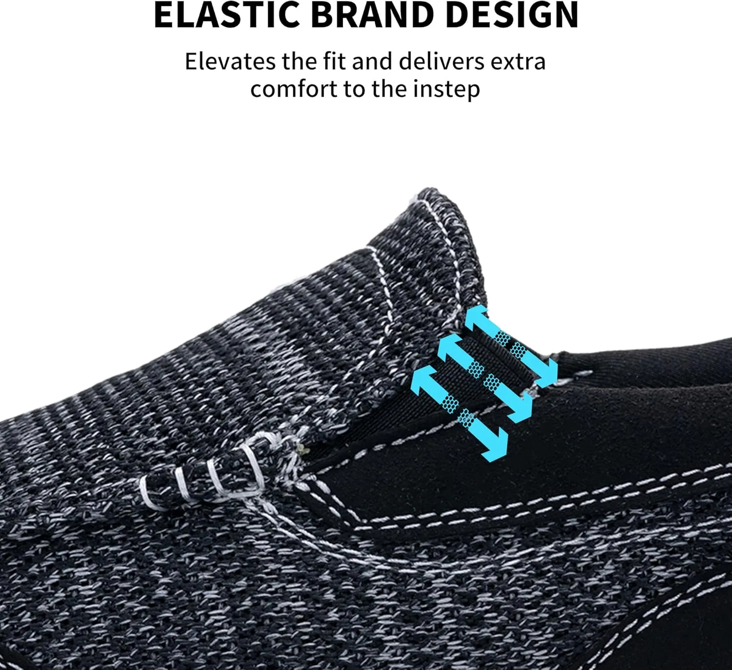 Men's Slip On Loafers | Causal Walking Shoes with Arch Support | Comfortable Lightweight Loafers for Plantar Fasciitis US 7-13