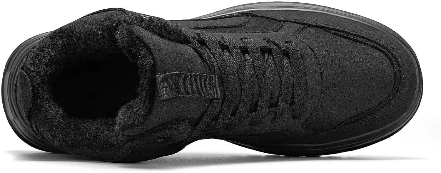 Mens Snow Winter Shoes Fur Lined Warm Sneakers Lightweight Comfortable Outdoor Boots Sole Soft