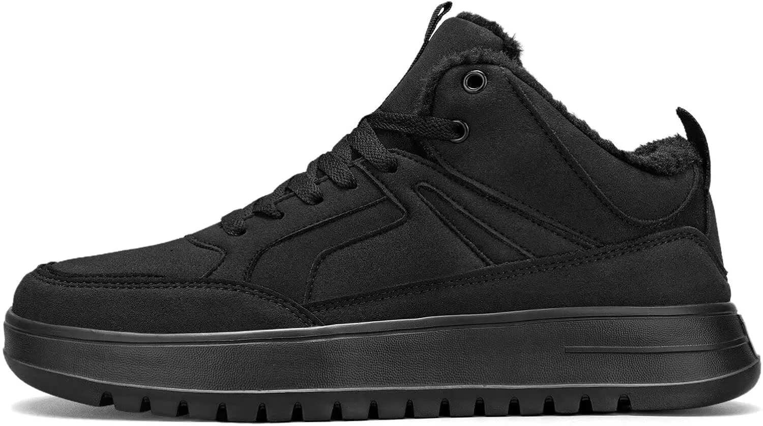 Mens Snow Winter Shoes Fur Lined Warm Sneakers Lightweight Comfortable Outdoor Boots Sole Soft