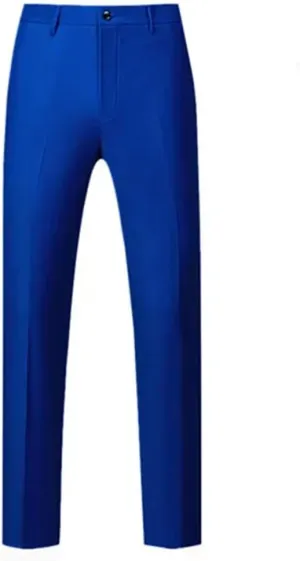 Men's Solid Casual Bright Color Simple Wedding Party Formal Suit Trousers