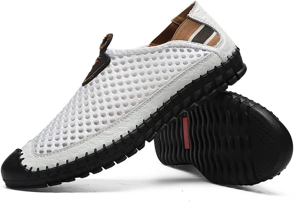 Men's Water Shoes Mesh Casual Walking Shoes Slip-On Loafers