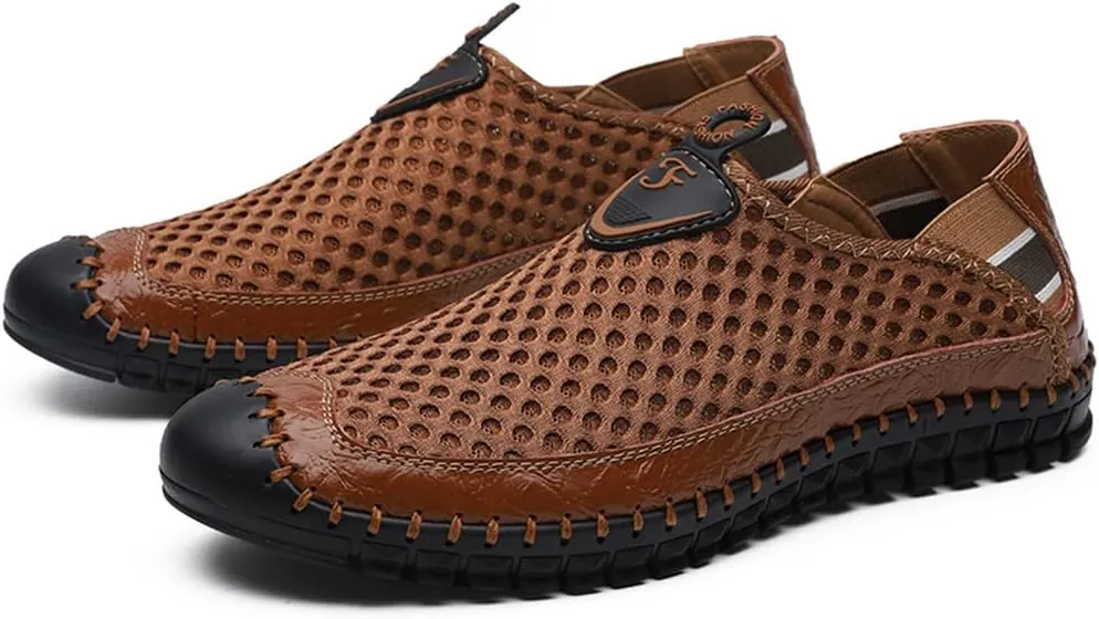 Men's Water Shoes Mesh Casual Walking Shoes Slip-On Loafers