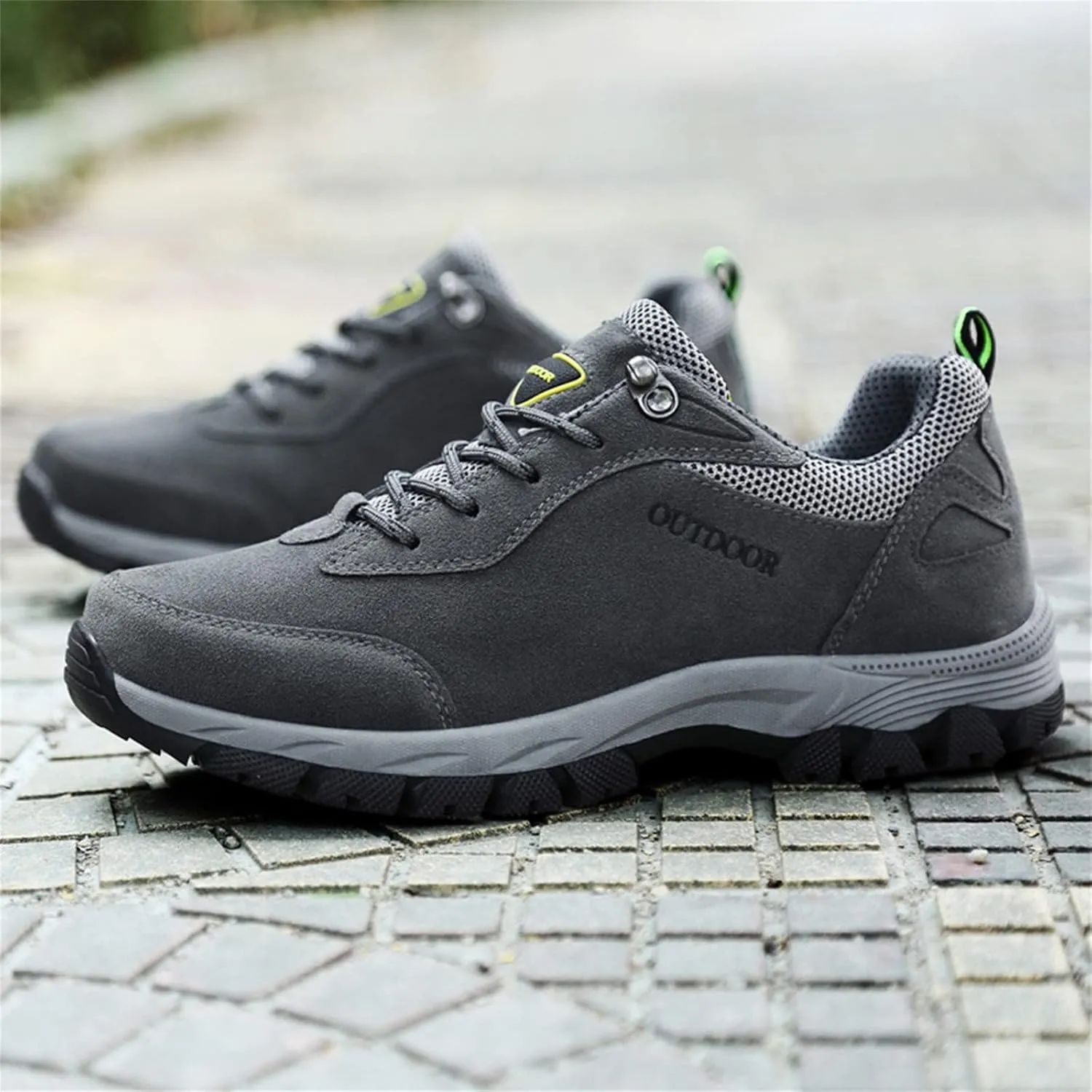 Men's Wide Hiking Shoes Slip on Loafers Trekking Trails Sneakers Waterproof Walking Shoes with Arch Support