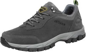 Men's Wide Hiking Shoes Slip on Loafers Trekking Trails Sneakers Waterproof Walking Shoes with Arch Support