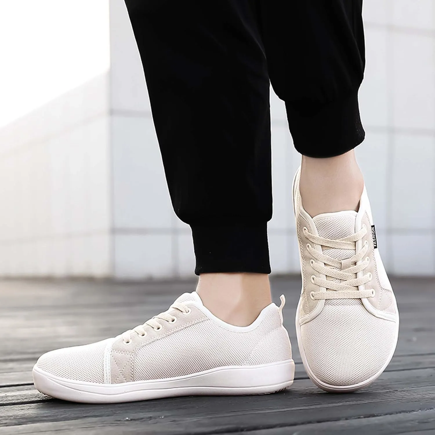 Men's Wide Toe Barefoot Minimalist Barefoot Sneakers Breathable Mesh Training Running Hiking Casual Walking Shoes Zero Drop Sole