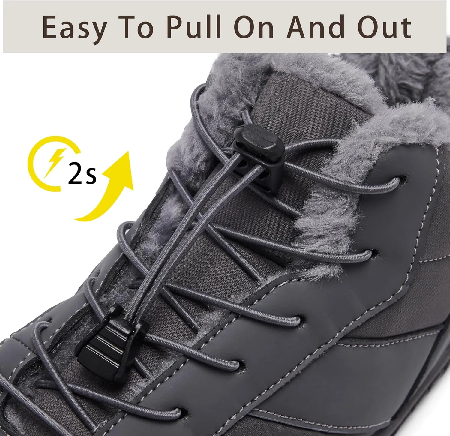 Mens Wide Toe Box Barefoot Winter Warm Shoes for Cold Weather Comfy Snow Boots