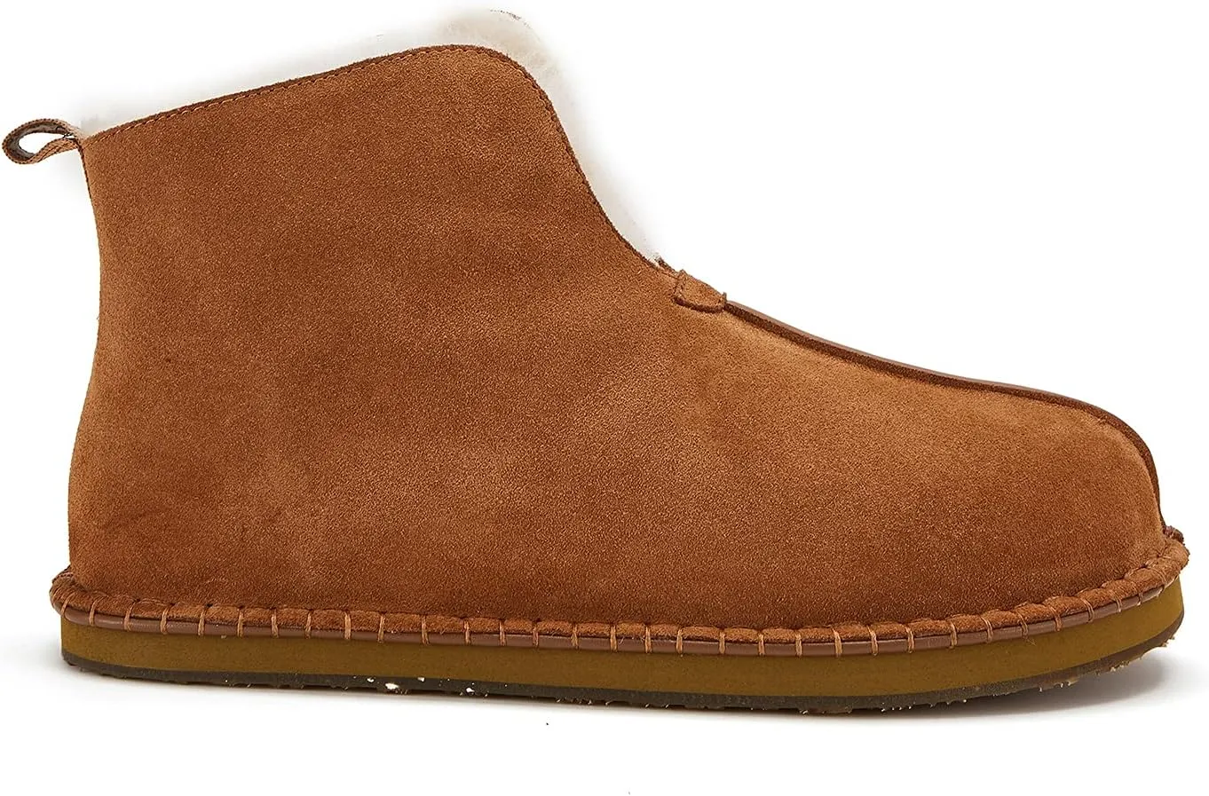 Men's Winter Boots - Cosy Soft Lightweight Indoor/Outdoor Memory Foam Leather Boots (CHESTNUT, numeric_13)