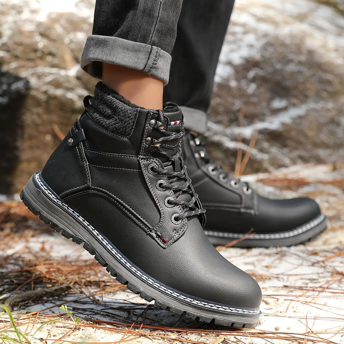 Men's/Women's Hiking Snow Boots,Outdoor Anti Slip Soft Toe Work Boots for Winter,Fashionable warm Walk boots,Suitable for Outdoor Hiking and Travel.