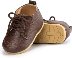Miamooi Infant Baby Boys Girls Loafers Classic PU Leather Wedding Dress Shoes Toddler Brogue Formal Flat Lazy Crib Oxford First Walking Christening Shoe