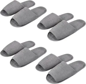 Milisten 4 Pairs indoor slippers for guest salon slippers guest slippers disposable house slippers for guests Men Women pedicure Closed Toe woman slippers spa slippers bulk loafers travel