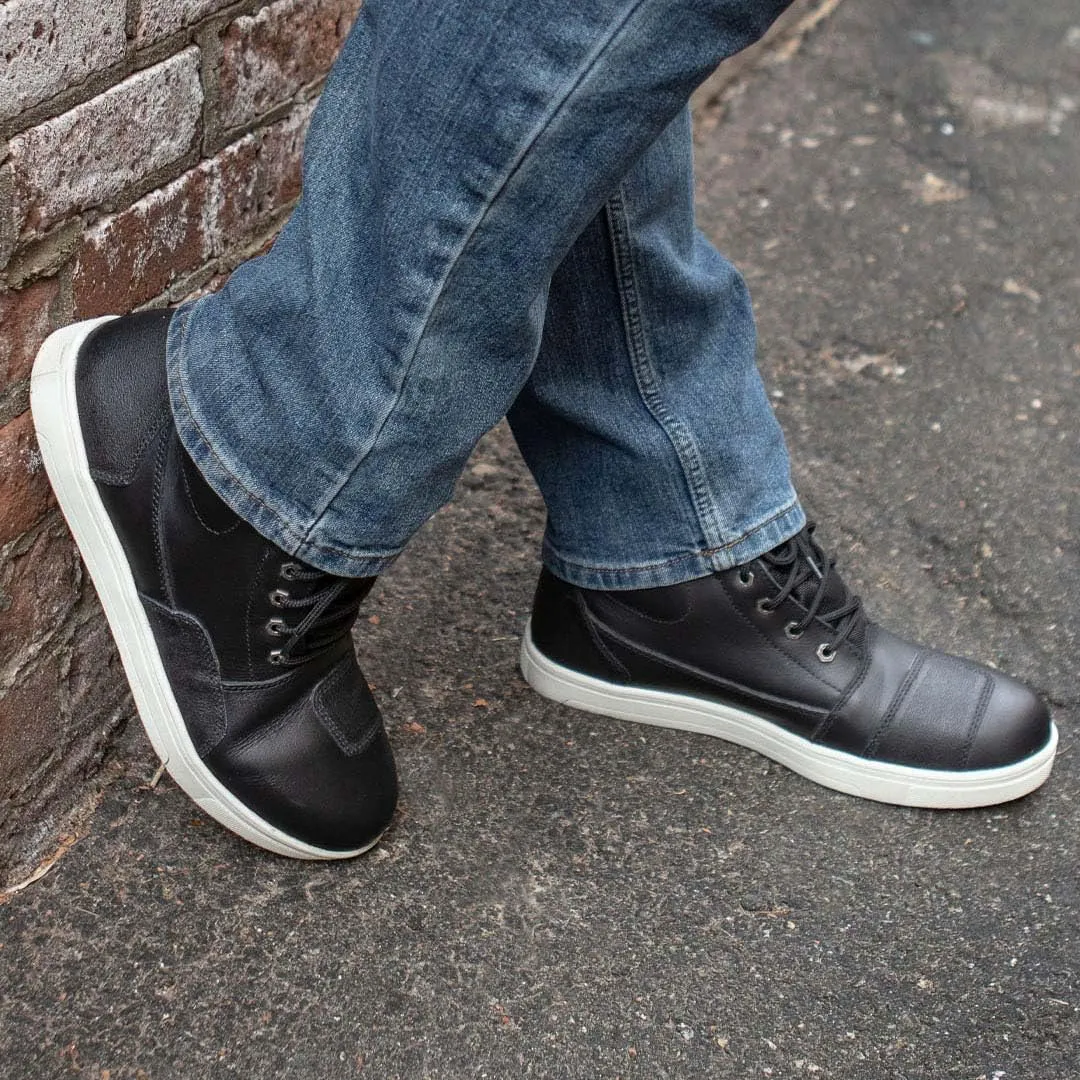 Milwaukee Leather Men's Motorcycle Reinforced Street Biker Casual Riding Shoes Leather Suede Canvas - 9