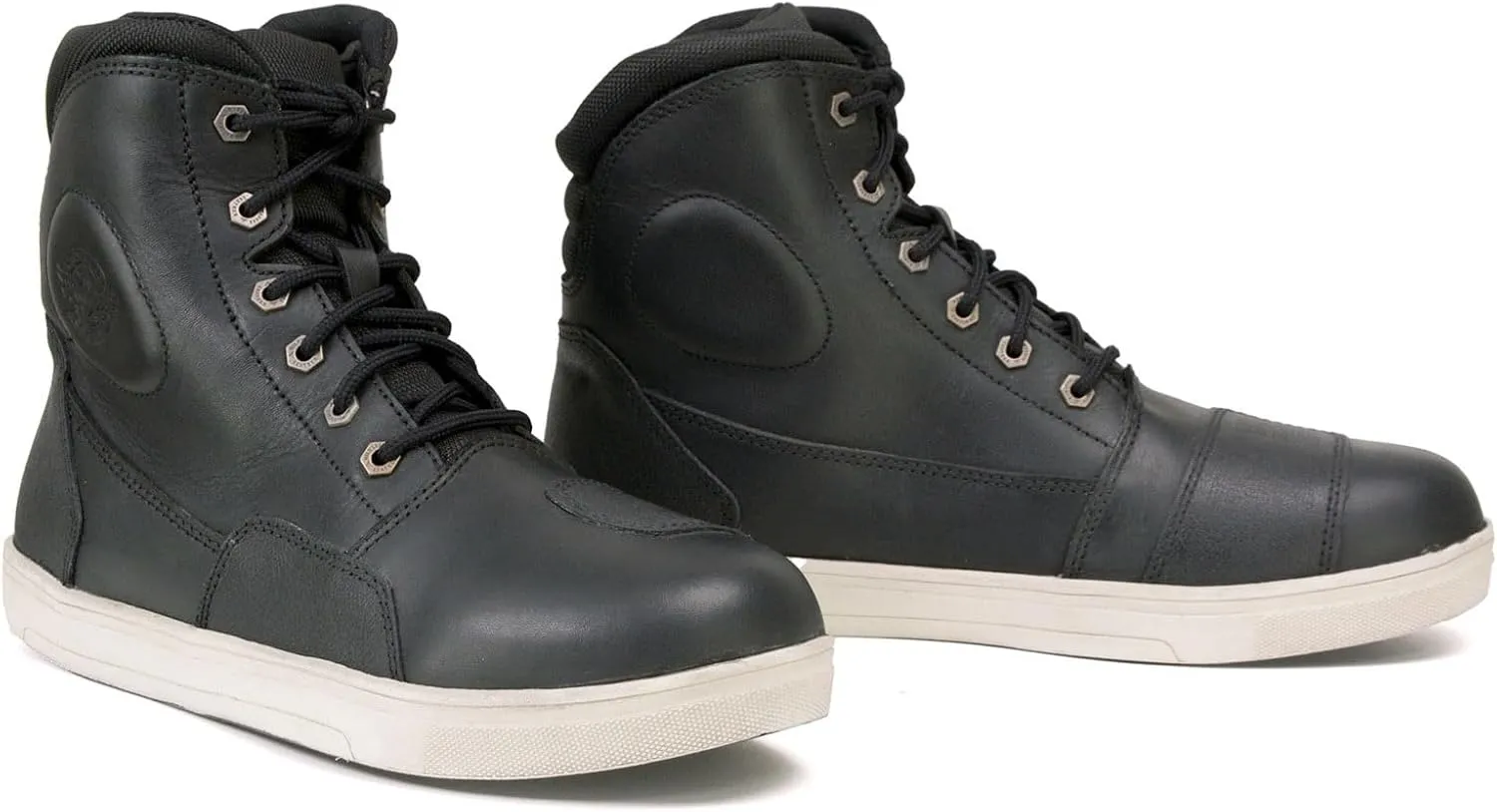 Milwaukee Leather Men's Motorcycle Reinforced Street Biker Casual Riding Shoes Leather Suede Canvas - 9