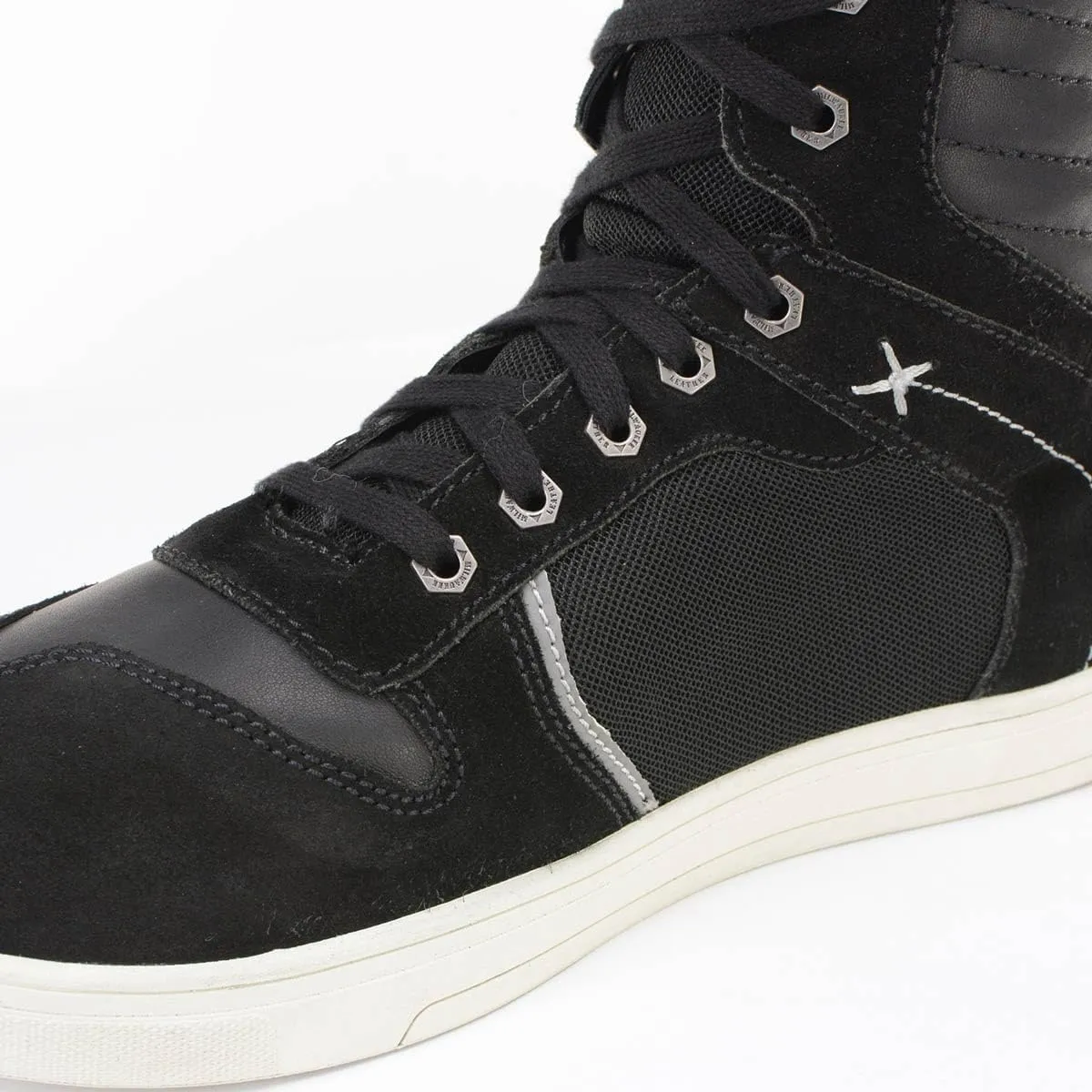 Milwaukee Leather Men's Motorcycle Reinforced Street Biker Casual Riding Shoes Leather Suede Canvas - 9