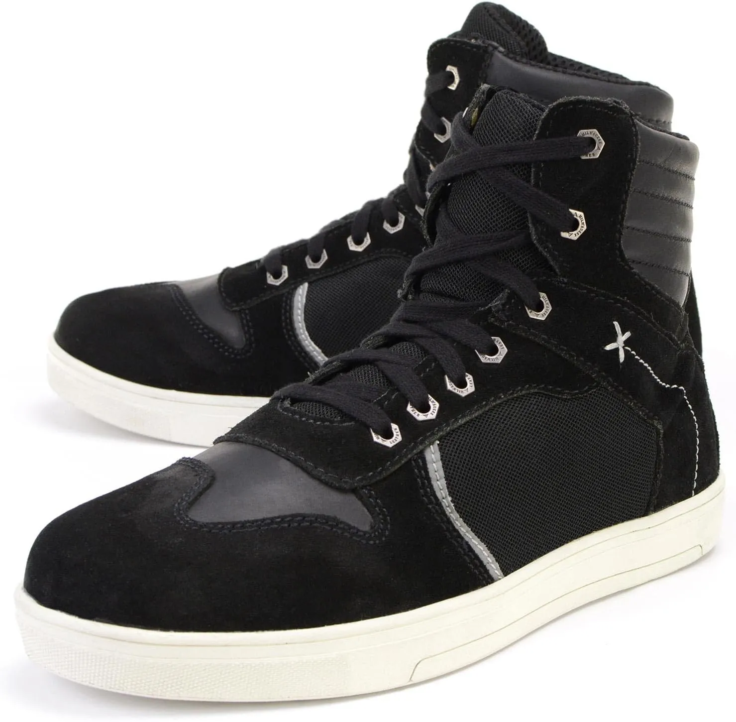 Milwaukee Leather Men's Motorcycle Reinforced Street Biker Casual Riding Shoes Leather Suede Canvas - 9