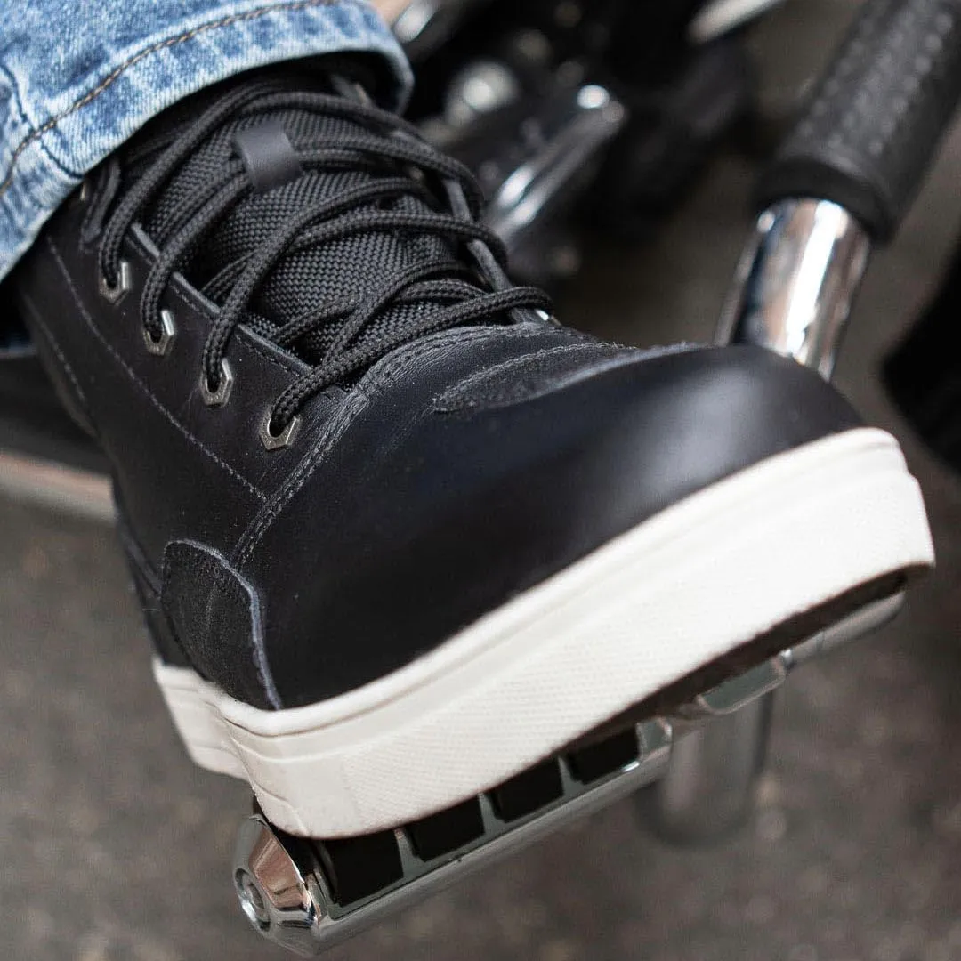 Milwaukee Leather Men's Motorcycle Reinforced Street Biker Casual Riding Shoes Leather Suede Canvas - 9