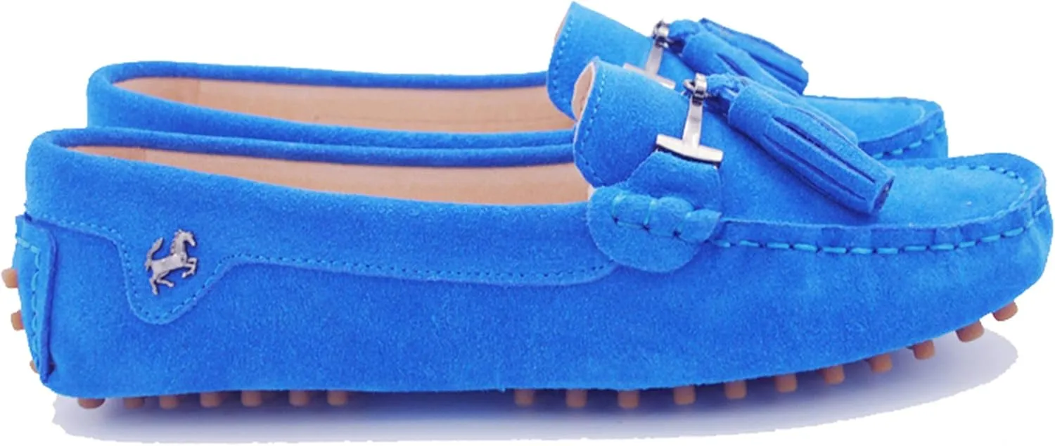Minishion Summer Loafers for Women Tassel Driving Shoes YB96019
