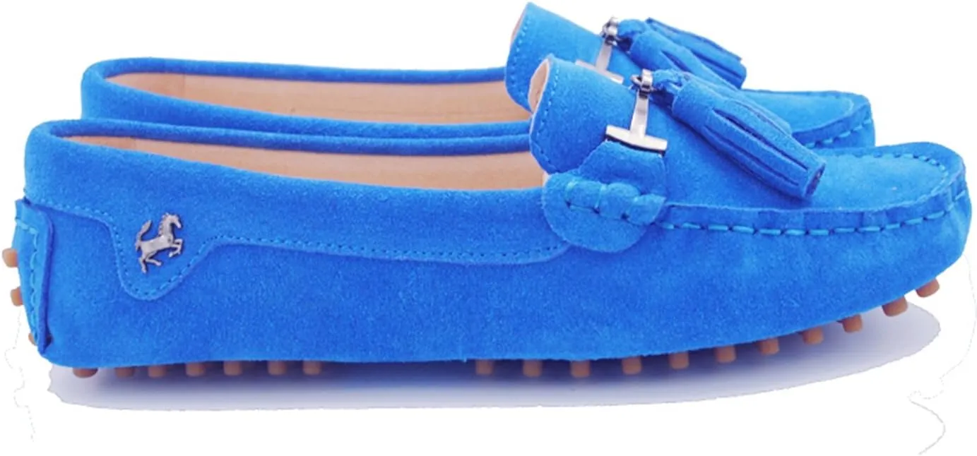 Minishion Summer Loafers for Women Tassel Driving Shoes YB96019