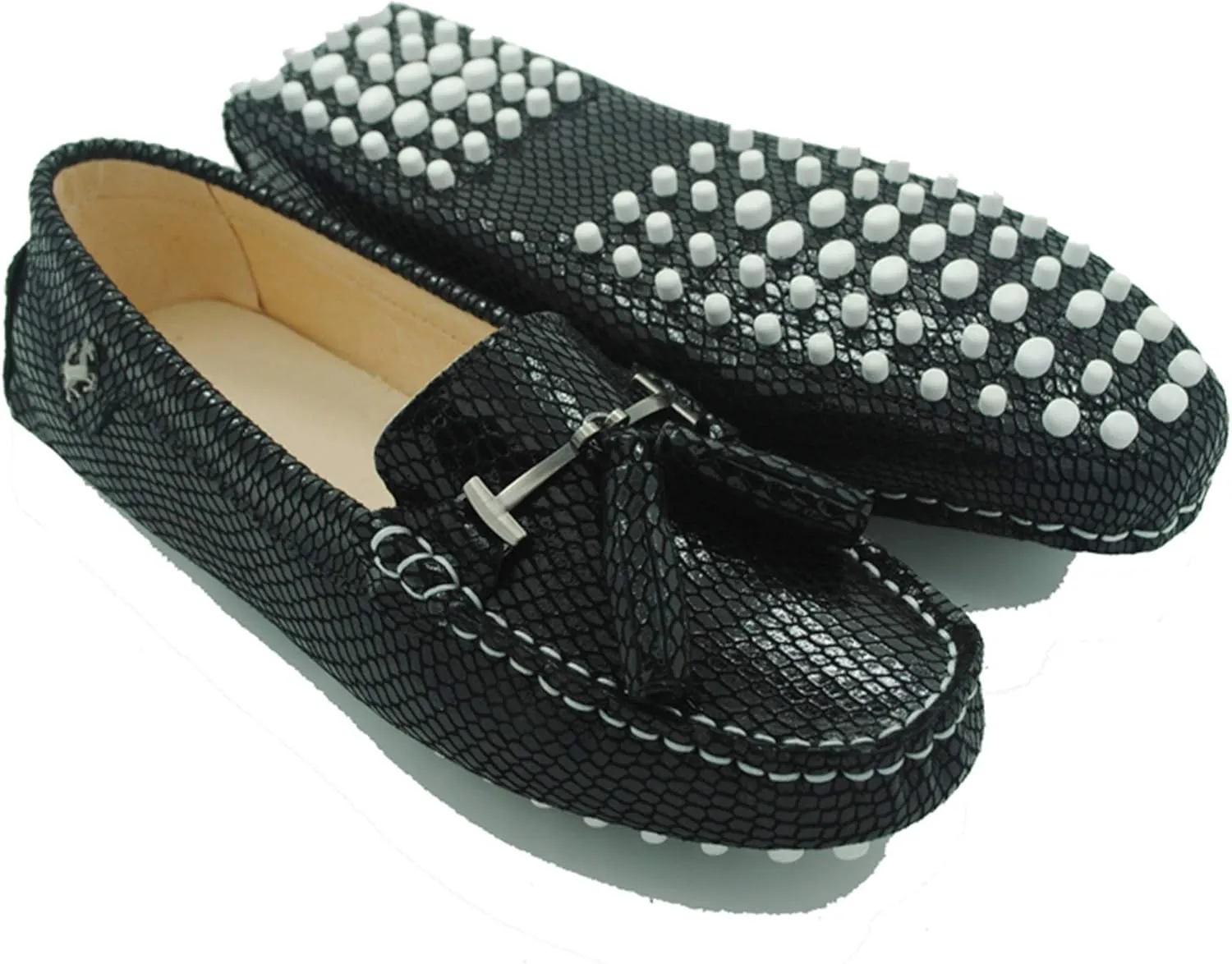 Minishion Summer Loafers for Women Tassel Driving Shoes YB96019