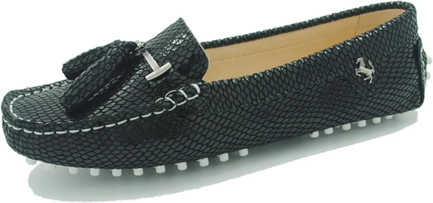 Minishion Summer Loafers for Women Tassel Driving Shoes YB96019