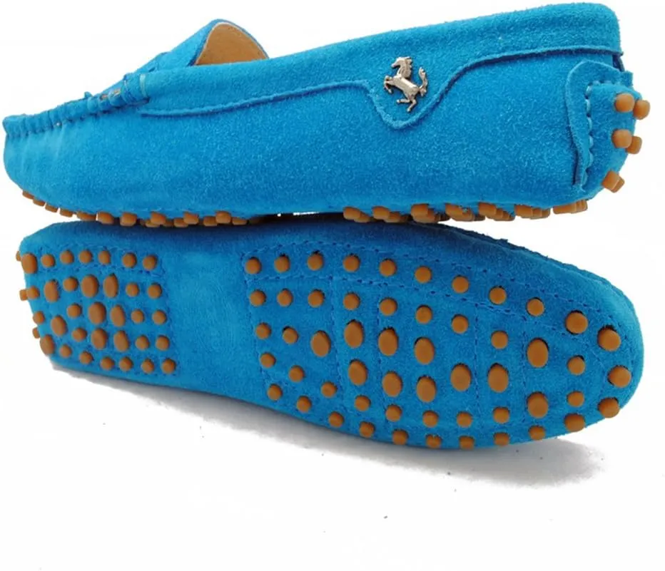 Minishion Women's Casual Loafers Suede Comfortable Driving Shoes YB9603