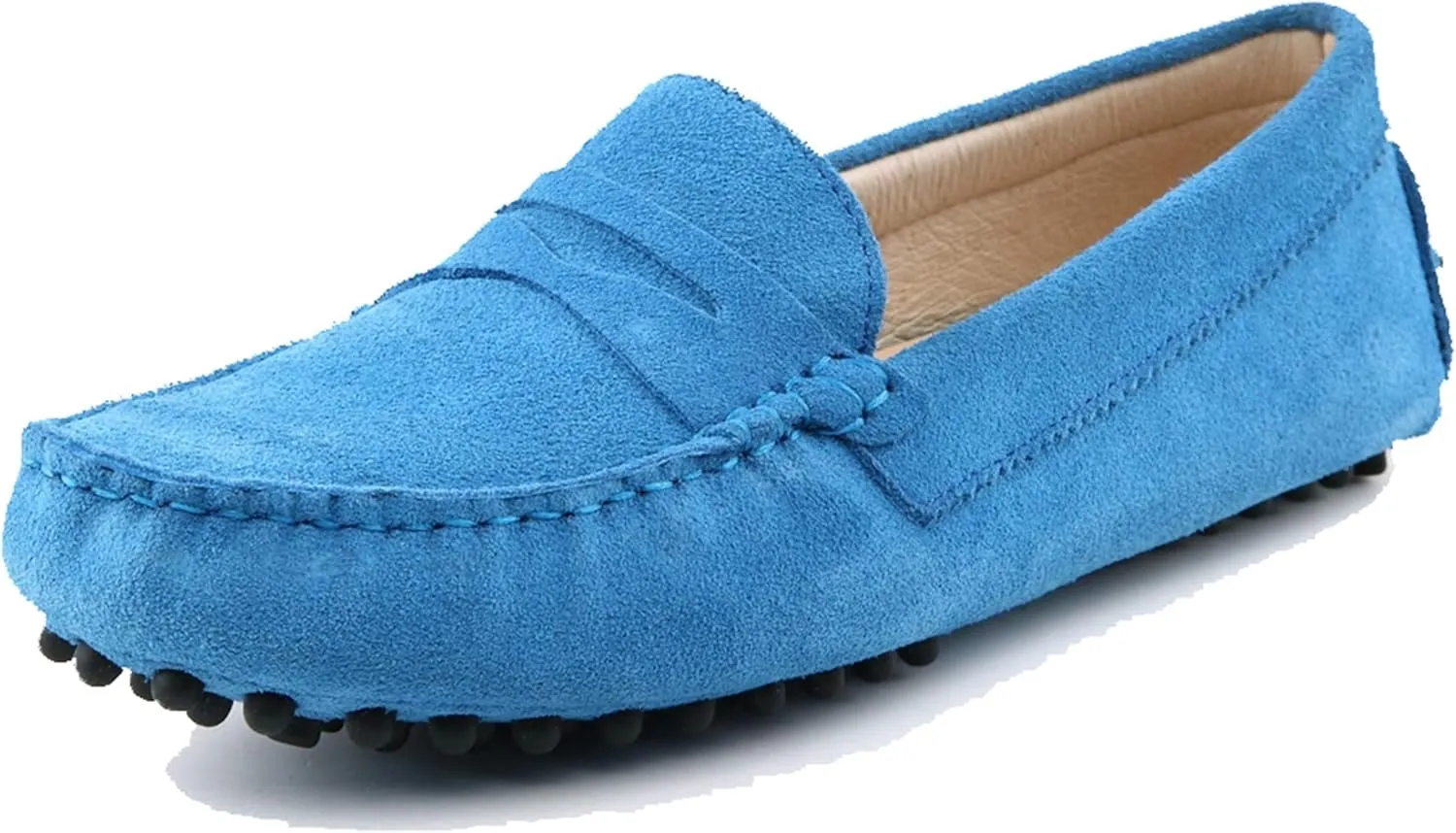 Minishion Women's Casual Loafers Suede Comfortable Driving Shoes YB9603