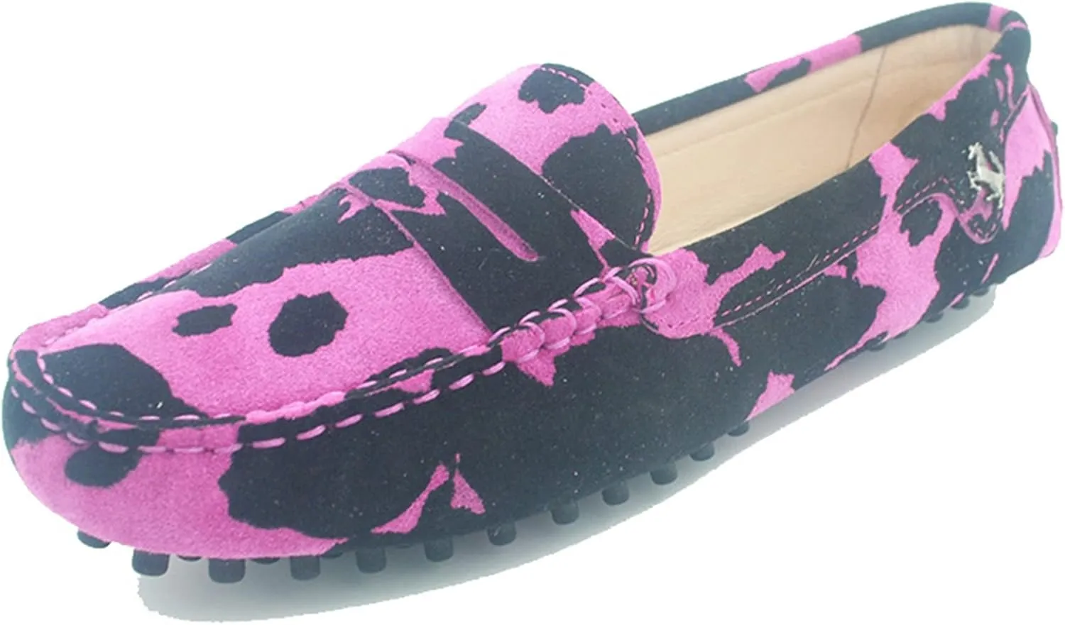 Minishion Women's Casual Loafers Suede Comfortable Driving Shoes YB9603