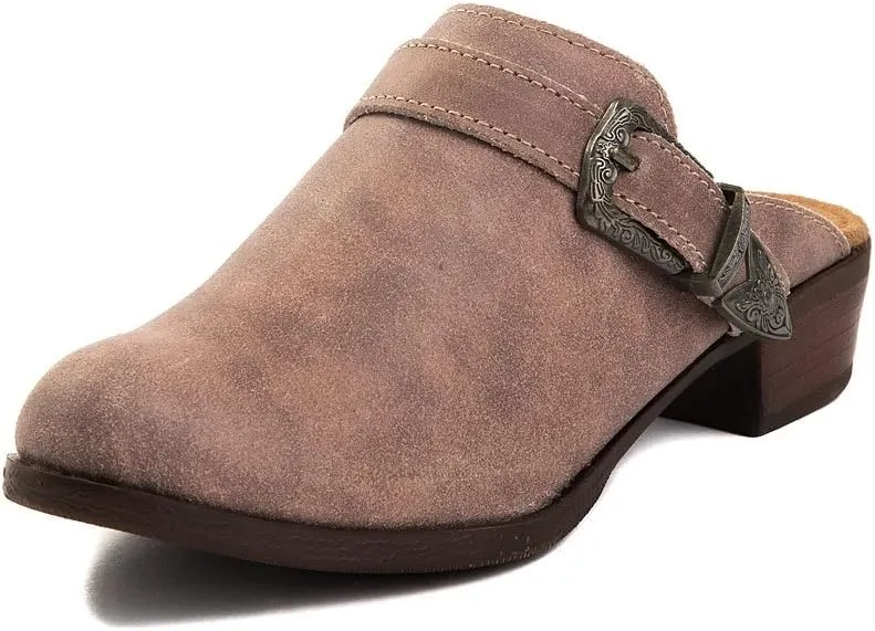 Minnetonka Women's Billie Leather Slip-On Mules