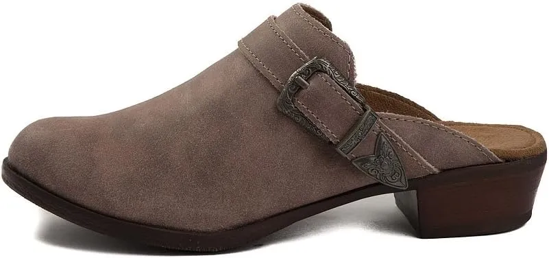 Minnetonka Women's Billie Leather Slip-On Mules