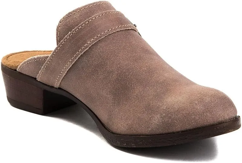 Minnetonka Women's Billie Leather Slip-On Mules