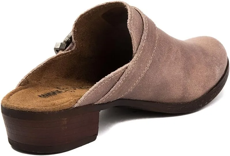 Minnetonka Women's Billie Leather Slip-On Mules