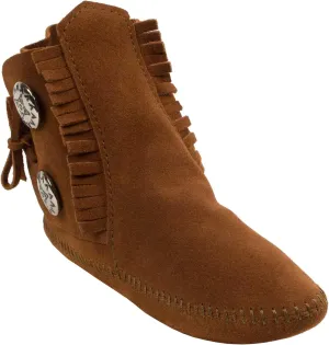 Minnetonka Women's Two Button Soft Leather Sole Ankle Boot