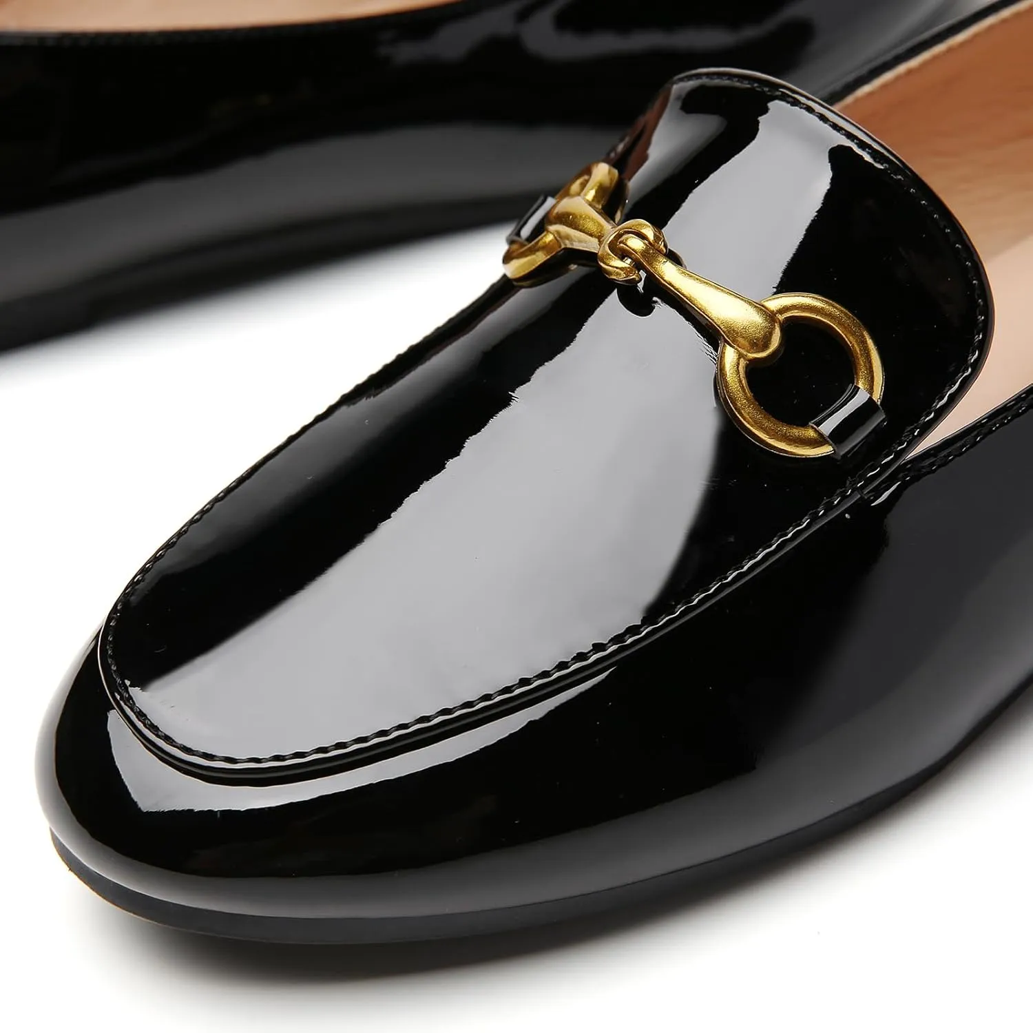 Minorsu Buckle Loafers for Women Slip On Round Toe Dress Flats Business Casual Work Driving Shoes