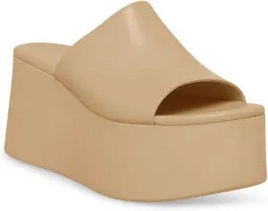 Minshluu Womens Platform Wedge SIides Sandals Open Toe Slip on Lightweight Wedges Sandal