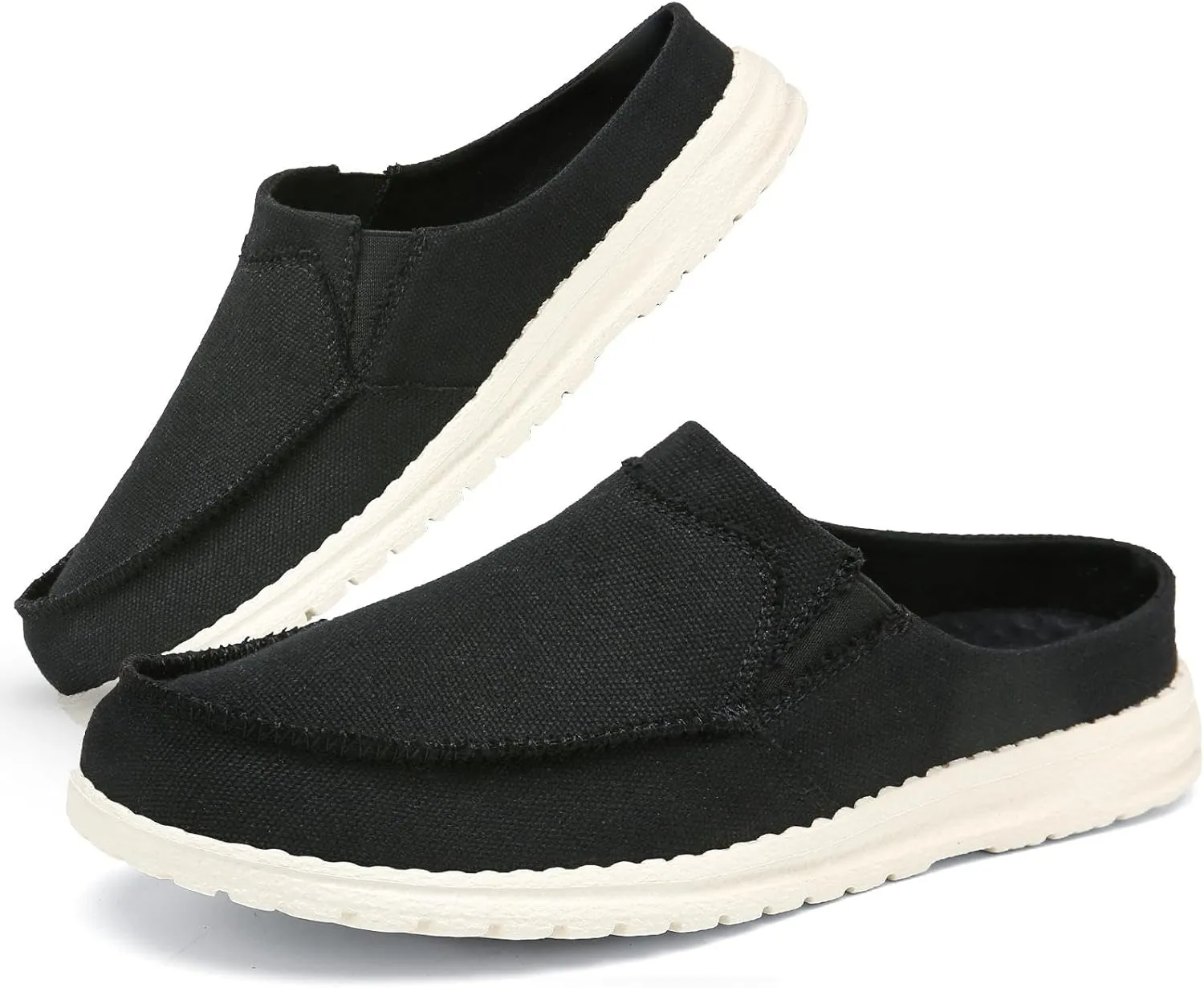 Mishansha Canvas Mules for Women Comfortable Slip on Shoes Men's Women's Indoor Outdoor House Shoes
